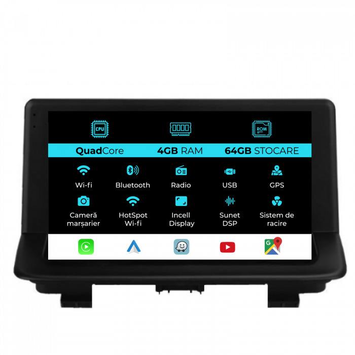 Navigatie Dedicata Audi Q3 (2011-2018),QuadCore, 9 Inch, 4Gb Ram, 64Gb stocare, Carplay [6]
