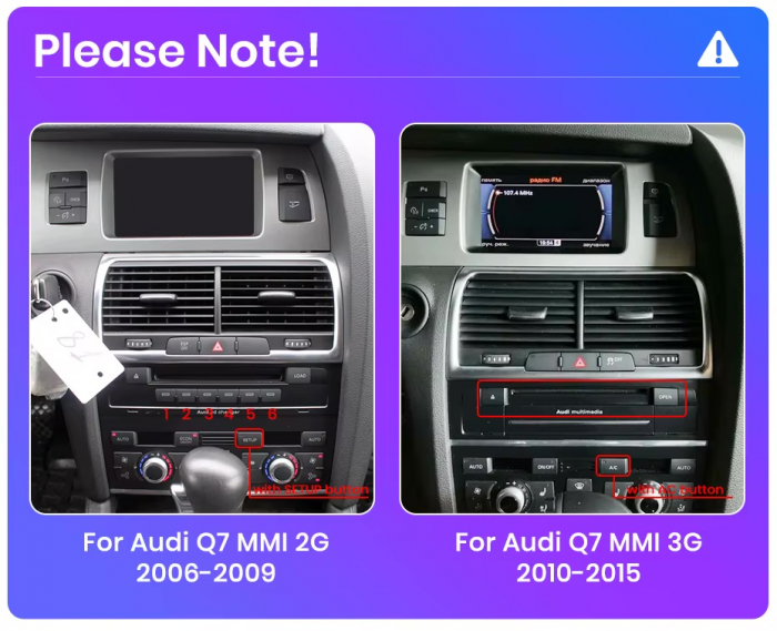 Navigatie Dedicata Audi Q7 (2005 - 2015), 8.8 Inch 6Gb Ram, 128Gb stocare, Carplay [3]