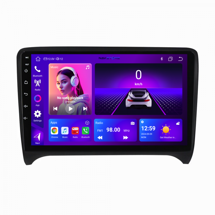 Navigatie Dedicata Audi TT (2006-2014), 9 Inch, 1Gb Ram, 32Gb stocare, Carplay [2]