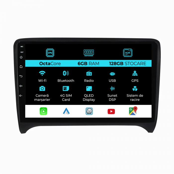 Navigatie Dedicata Audi TT (2006-2014), 9 Inch, 6Gb Ram, 128Gb stocare, Carplay [1]