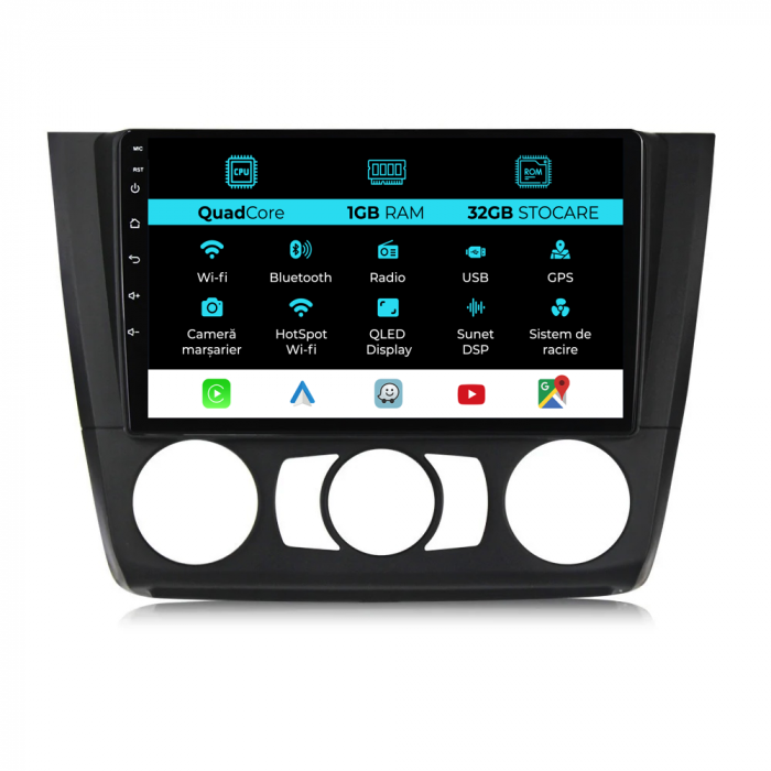 Navigatie Dedicata Bmw Seria 1 E82/E88/E81/E87 (2004-2011), 9Inch, 1Gb Ram, 32Gb Stocare, CarPlay [1]