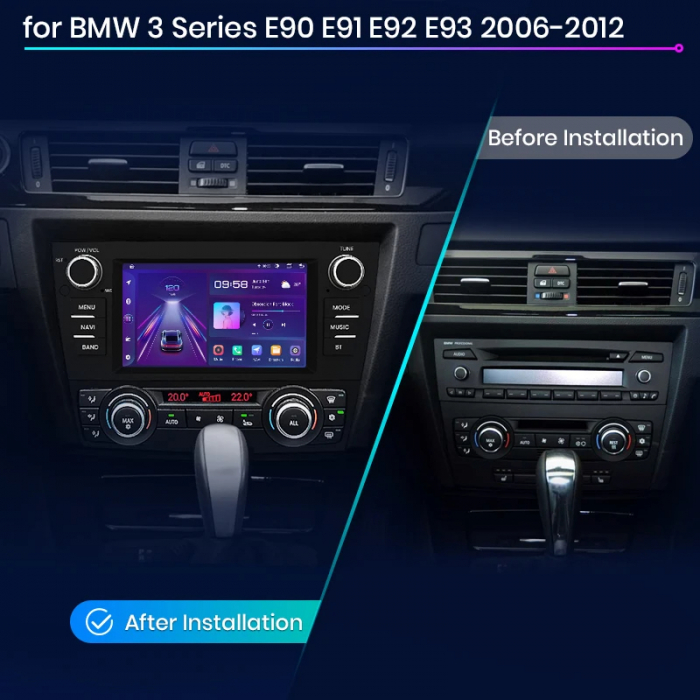 Navigatie Dedicata BMW Seria3 E90 (2005-2012), 7Inch, 2Gb Ram, 32Gb Stocare, Carplay [2]