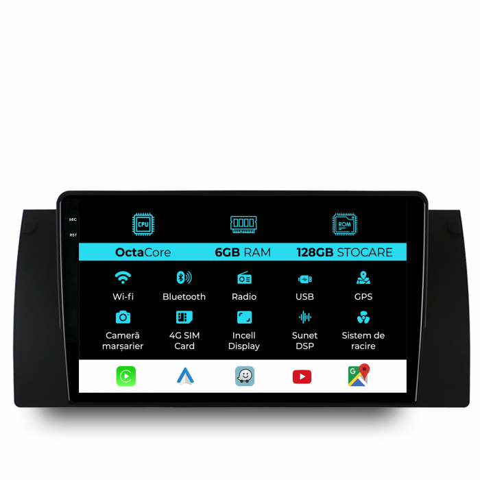 Navigatie Dedicata BMW Seria5 E39/X5 E53 (1995-2003), Incell 9Inch, 6Gb Ram, 128Gb Stocare, Carplay [1]