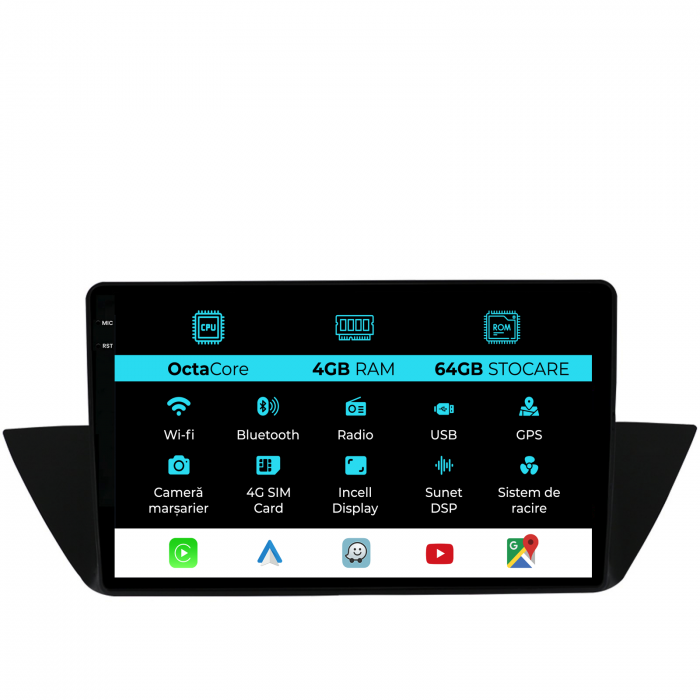 Navigatie Dedicata BMW X1 E84 (2009-2015), 10Inch, 4Gb Ram, 64Gb Stocare, Carplay [1]