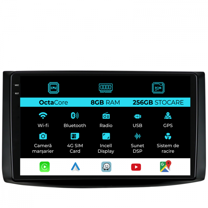 Navigatie Dedicata Chevrolet Aveo (2002-2011), 9Inch, 8Gb Ram, 256Gb Stocare, Carplay [1]