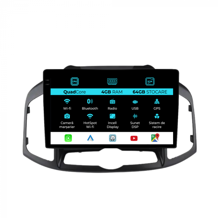 Navigatie Dedicata Chevrolet Captiva (2011-2016),QuadCore, 10Inch, 4Gb Ram, 64Gb Stocare, Carplay [1]