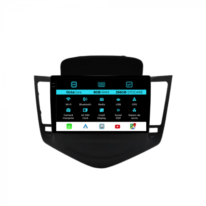 Navigatie Dedicata Chevrolet Cruze (2008-2015), 9 Inch, 8Gb Ram, 256Gb stocare, Carplay [1]