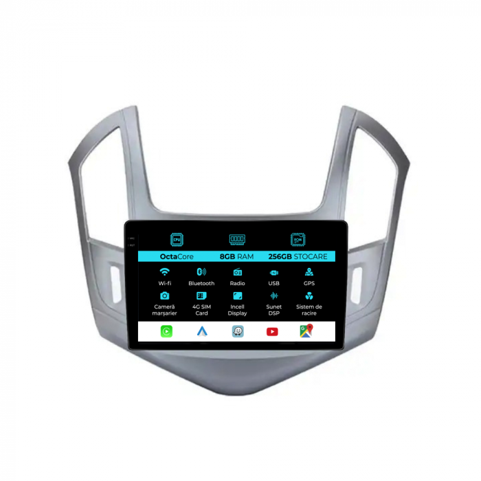 Navigatie Dedicata Chevrolet Cruze (2012-2015), 9 Inch, 8Gb Ram, 256Gb stocare, Carplay [1]