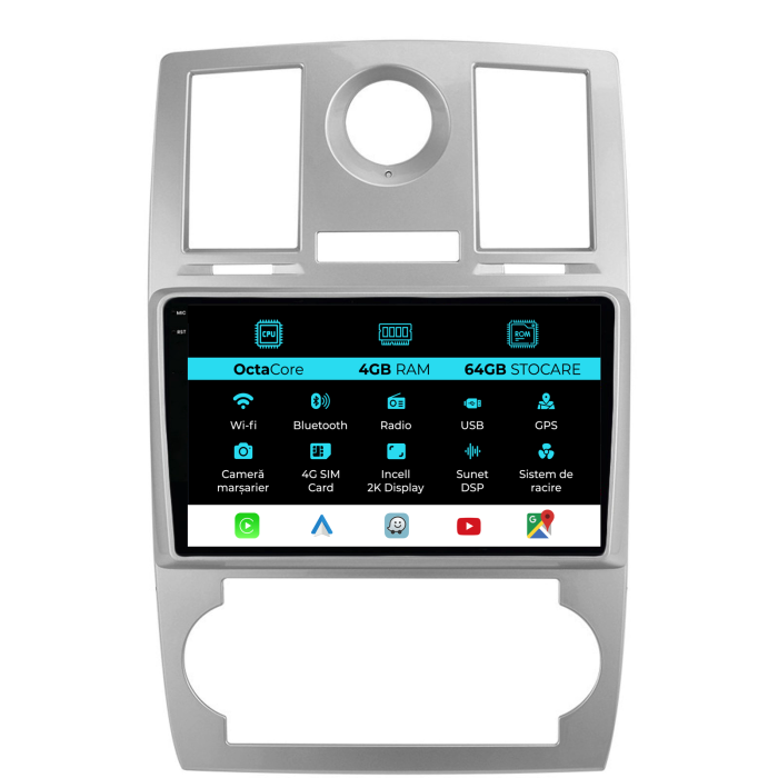 Navigatie Dedicata Chrysler 300C (2004-2008), 2K, 4Gb Ram, 64Gb Stocare, Carplay [1]