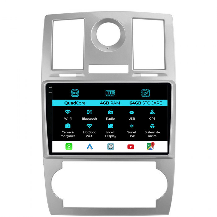 Navigatie Dedicata Chrysler 300C (2004-2008),QuadCore, 9Inch, 4Gb Ram, 64Gb Stocare, Carplay [1]