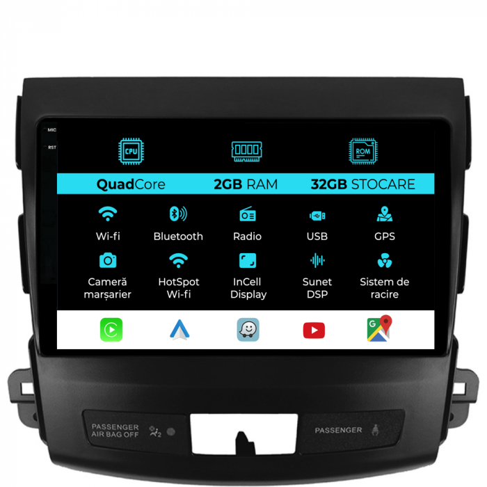 Navigatie Dedicata Citroen C-Crosser (2007-2012), 9Inch, 2Gb Ram, 32Gb Stocare, Carplay [1]