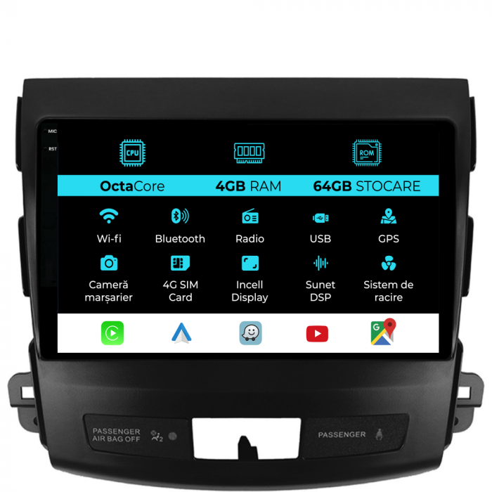 Navigatie Dedicata Citroen C-Crosser (2007-2012), 9Inch, 4Gb Ram, 64Gb Stocare, Carplay [1]