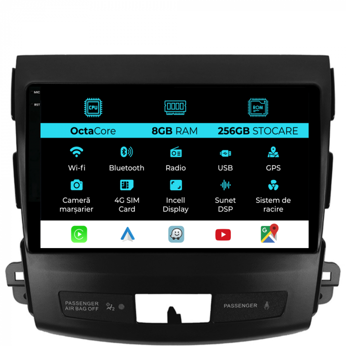 Navigatie Dedicata Citroen C-Crosser (2007-2012), 9Inch, 8Gb Ram, 256Gb Stocare, Carplay [1]