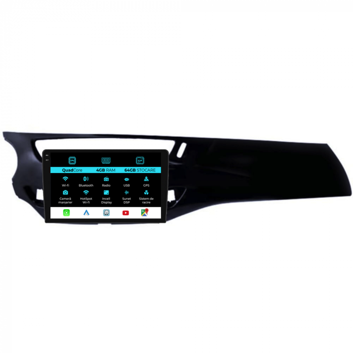 Navigatie Dedicata Citroen C3, DS3 (2009-2016),QuadCore, 9Inch, 4Gb Ram, 64Gb Stocare, Carplay [1]