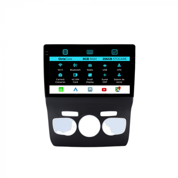 Navigatie Dedicata Citroen C4L (2013-2016), 9Inch, 8Gb Ram, 256Gb Stocare, Carplay [1]