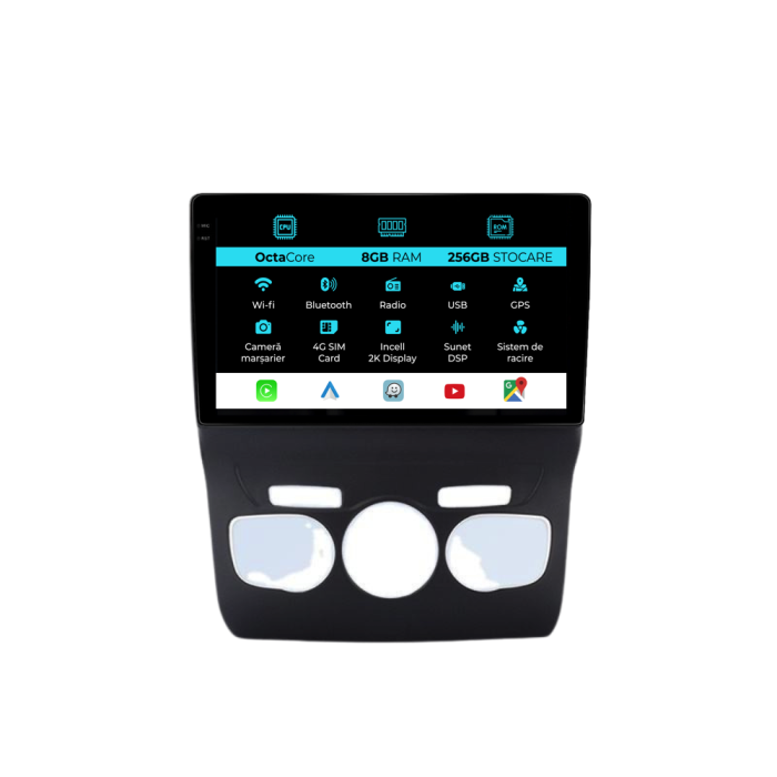 Navigatie Dedicata Citroen DS4 (2010-2018), 2K, 8Gb Ram, 256Gb Stocare, Carplay [1]