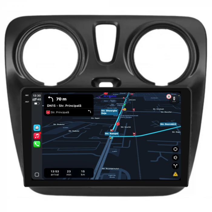 Navigatie Dedicata Dacia Dokker / Lodgy (2012-2020),QuadCore, 9Inch, 4Gb Ram, 64Gb Stocare, Carplay [3]