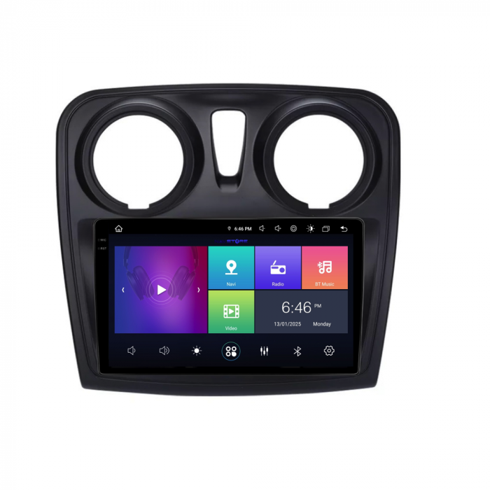Navigatie Dedicata Dacia Logan/Sandero (2012-2020),QuadCore, 9Inch, 4Gb Ram, 64Gb Stocare, Carplay [4]