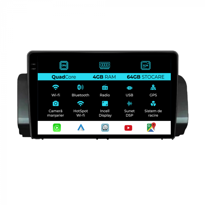 Navigatie Dedicata Dacia Logan/Sandero/Jogger (2021-2023),QuadCore, 9Inch, 4Gb Ram, 64Gb Stocare, Carplay [1]