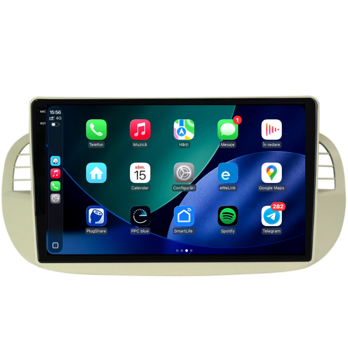 Navigatie Dedicata Fiat 500 (2007-2015), 2K, 12Gb Ram, 256Gb Stocare, Carplay [5]