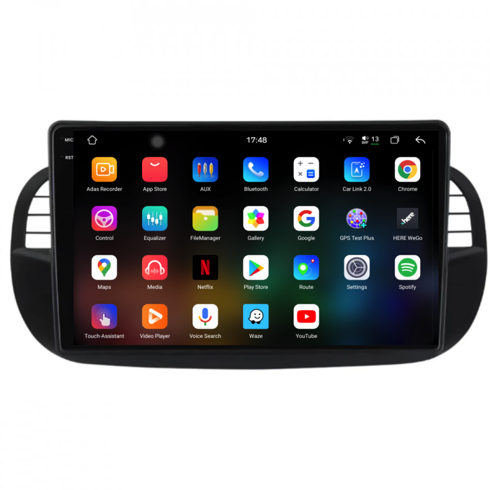 Navigatie Dedicata Fiat 500 (2007-2015), 2K, 12Gb Ram, 256Gb Stocare, Carplay [3]
