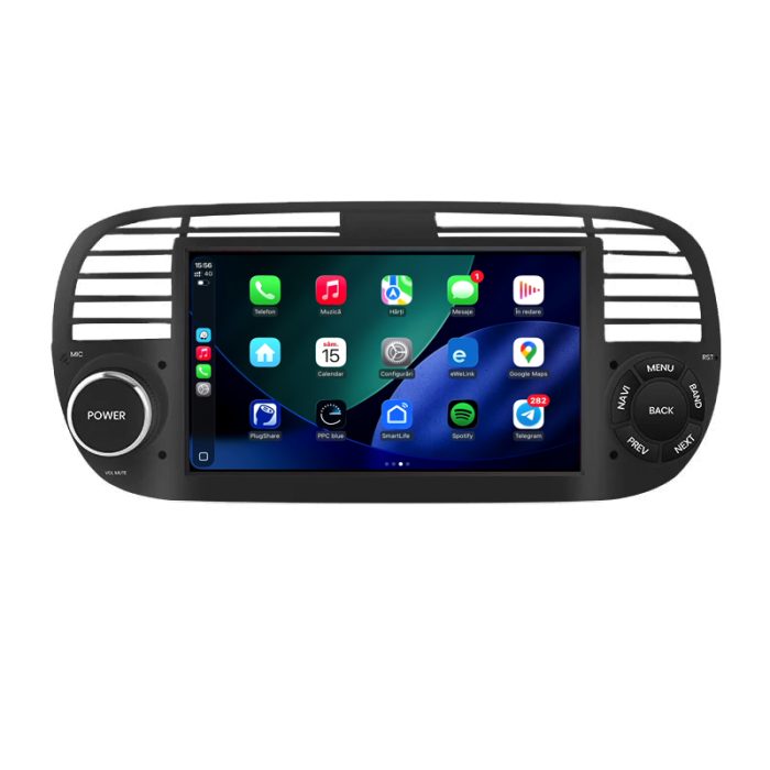 Navigatie Dedicata Fiat 500 (2007-2015), 7Inch, 2Gb Ram, 32Gb stocare, Apple Carplay/Android Auto [2]