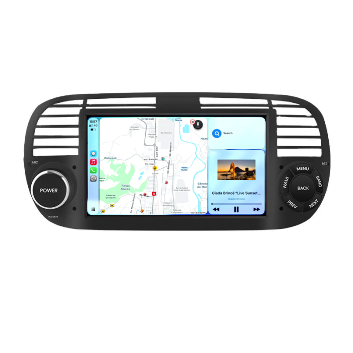Navigatie Dedicata Fiat 500 (2007-2015), 7Inch, 2Gb Ram, 32Gb stocare, Apple Carplay/Android Auto [3]