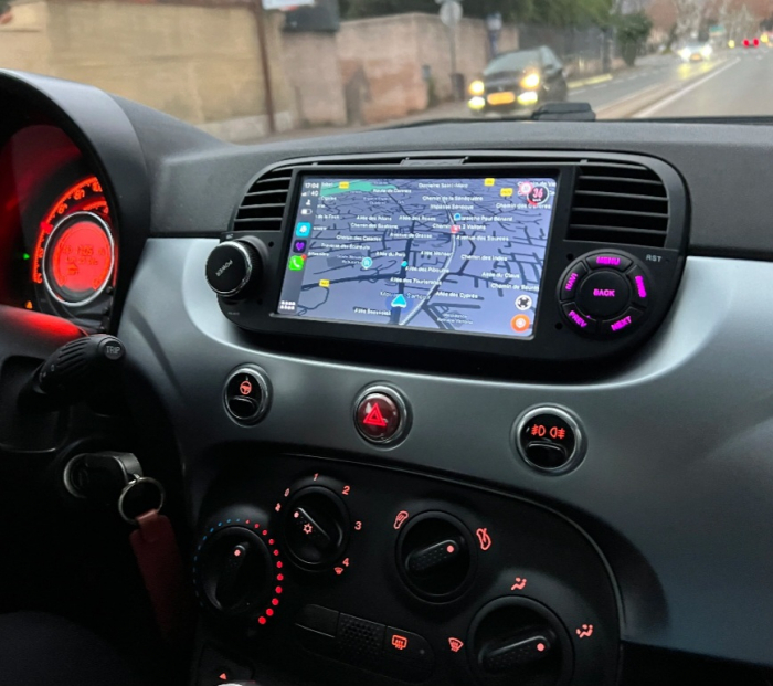 Navigatie Dedicata Fiat 500 (2007-2015), 7Inch, 4Gb Ram, 64Gb stocare, Apple Carplay/Android Auto [4]