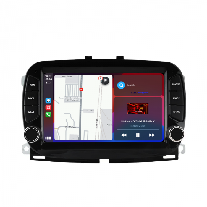 Navigatie Dedicata Fiat 500 (2016-2019), 7Inch, 2Gb Ram, 64Gb stocare, Carplay [2]