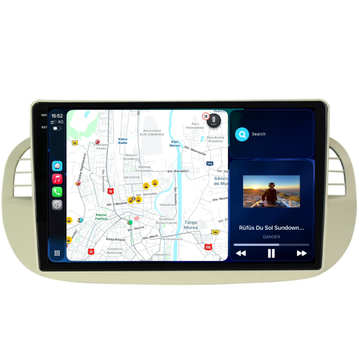 Navigatie Dedicata Fiat 500 (2007-2015), 9Inch, 2Gb Ram, 32Gb Stocare, Carplay [2]