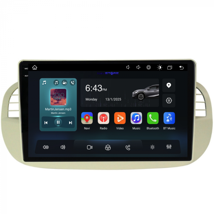 Navigatie Dedicata Fiat 500 (2007-2015), 9Inch, 4Gb Ram, 64Gb Stocare, Carplay [5]