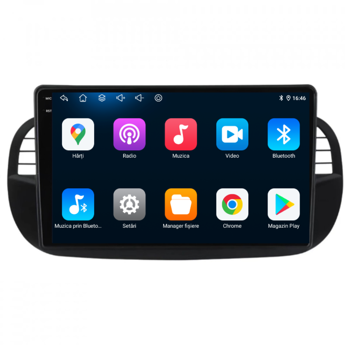 Navigatie Dedicata Fiat 500 (2007-2015), 9Inch, 6Gb Ram, 128Gb Stocare, Carplay [5]