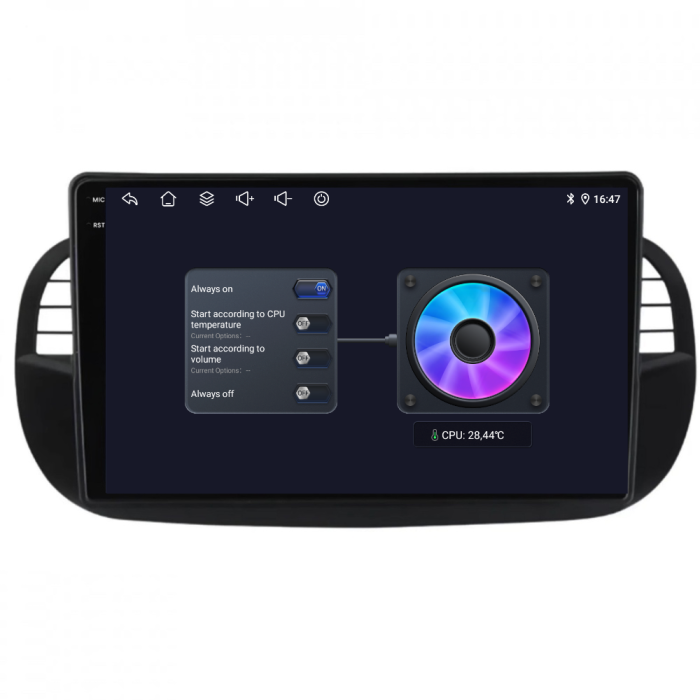 Navigatie Dedicata Fiat 500 (2007-2015), 9Inch, 6Gb Ram, 128Gb Stocare, Carplay [8]