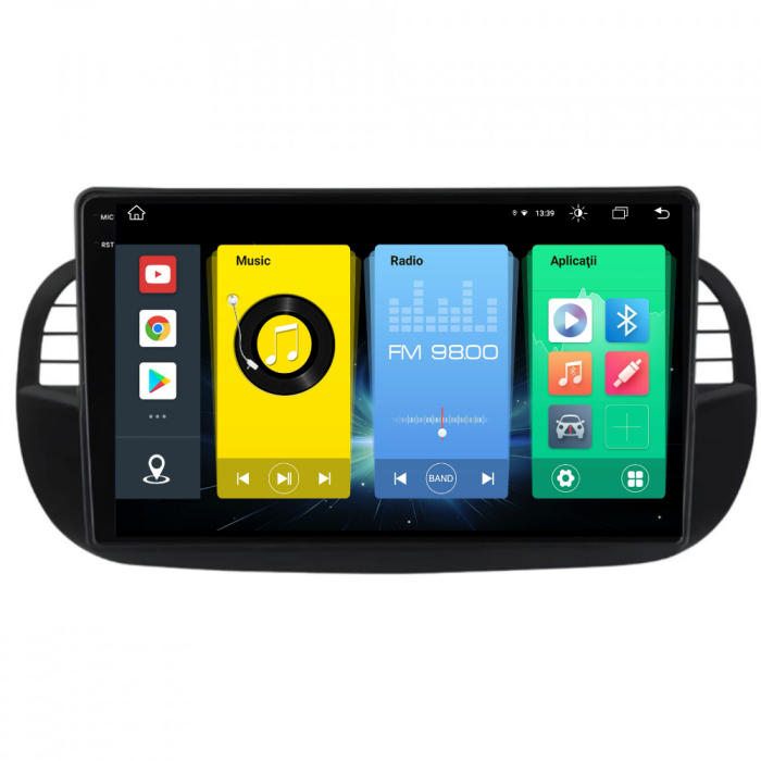 Navigatie Dedicata Fiat 500 (2007-2015), 9Inch, 8Gb Ram, 256Gb Stocare, Carplay [7]