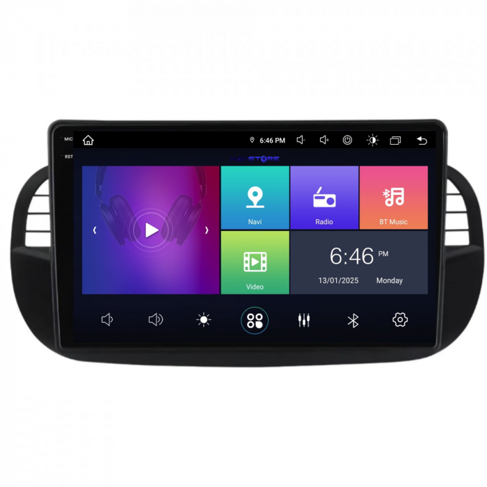 Navigatie Dedicata Fiat 500 (2007-2015), 9Inch, 8Gb Ram, 256Gb Stocare, Carplay [7]