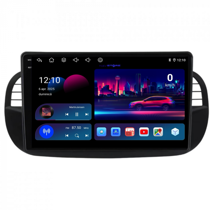 Navigatie Dedicata Fiat 500 (2007-2015), 9Inch, 8Gb Ram, 256Gb Stocare, Carplay [6]