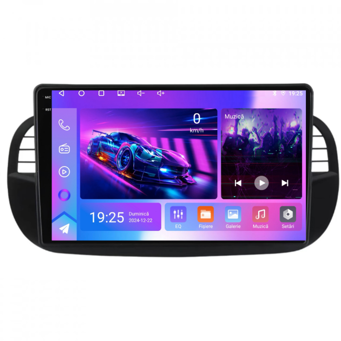 Navigatie Dedicata Fiat 500 (2007-2015), 9Inch,QuadCore, 4Gb Ram, 64Gb Stocare, Carplay [8]