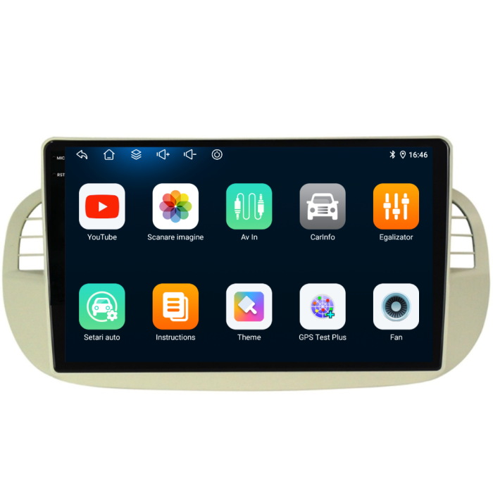 Navigatie Dedicata Fiat 500 (2007-2015), 9Inch,QuadCore, 4Gb Ram, 64Gb Stocare, Carplay [6]