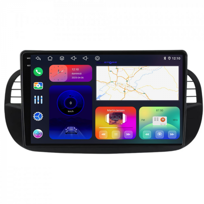 Navigatie Dedicata Fiat 500 (2007-2015), 9Inch,QuadCore, 4Gb Ram, 64Gb Stocare, Carplay [7]