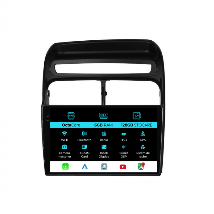 Navigatie Dedicata Fiat Linea (2006-2012), 9Inch, 6Gb Ram, 128Gb Stocare, Carplay [1]