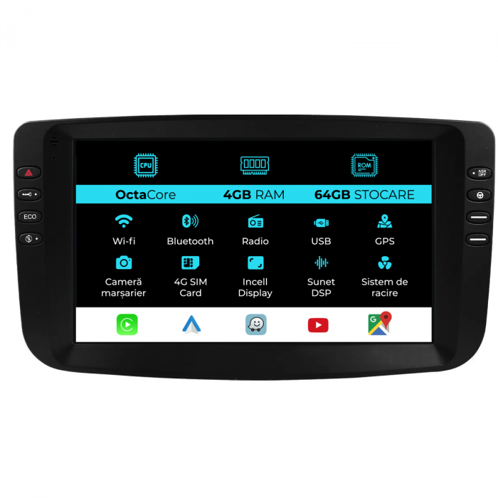 Navigatie Dedicata Fiat Linea, Punto (2012-2018), 9Inch, 4Gb Ram, 64Gb Stocare, Carplay [1]