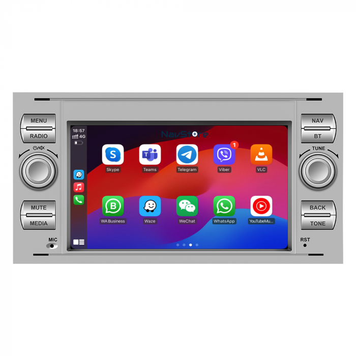 Navigatie Dedicata Ford, 7Inch, 2Gb Ram, 64Gb stocare, Waze, Youtube, Gri [2]