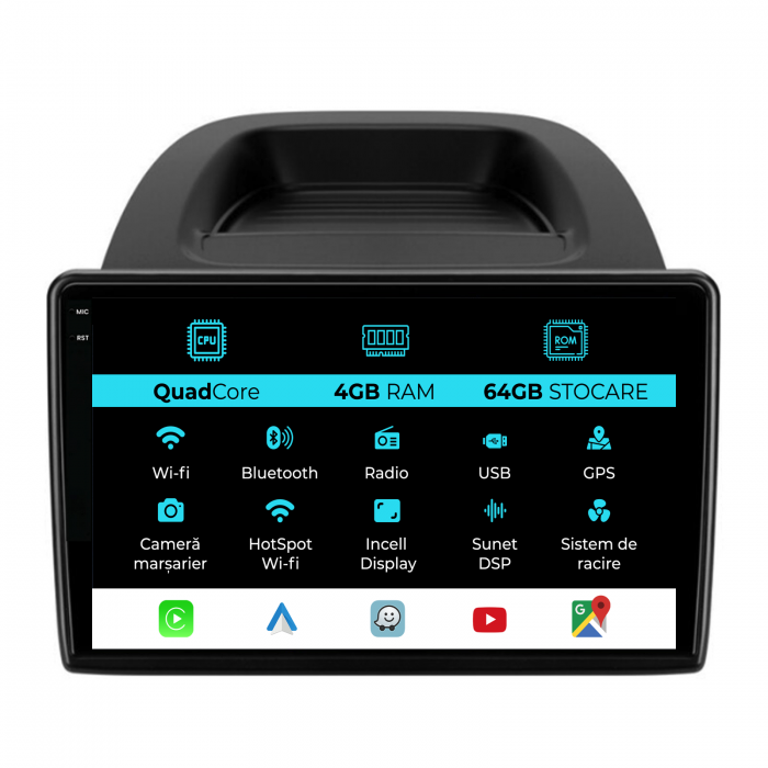 Navigatie Dedicata Ford Ecosport (2017-2025),QuadCore, 9Inch, 4Gb Ram, 64Gb Stocare, Carplay [1]