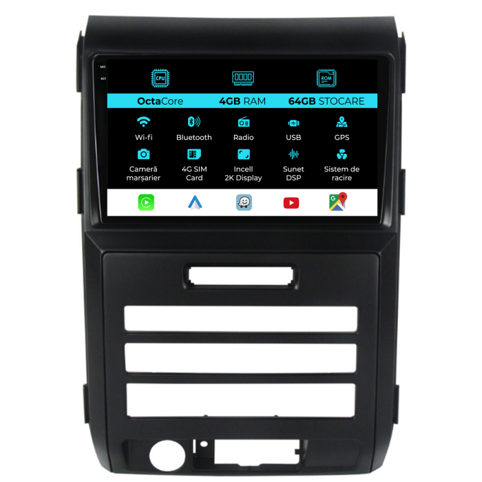 Navigatie Dedicata Ford F150 (2008-2014), 2K, 4Gb Ram, 64Gb Stocare, Carplay [1]