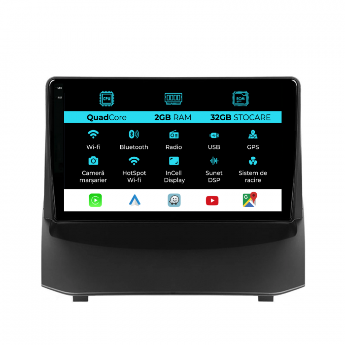 Navigatie Dedicata Ford Fiesta (2009-2017), 9Inch, 2Gb Ram, 32Gb Stocare, Carplay [1]