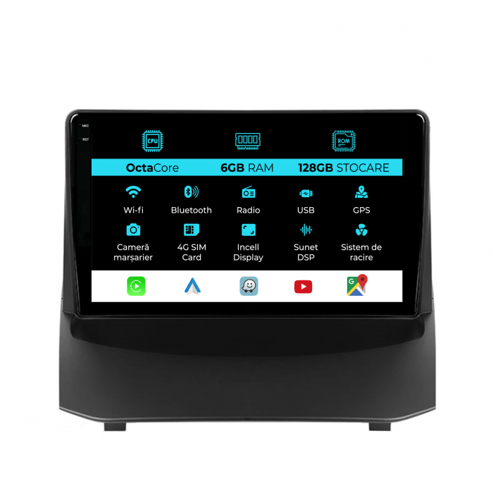 Navigatie Dedicata Ford Fiesta (2009-2017), 9Inch, 6Gb Ram, 128Gb Stocare, Carplay [1]