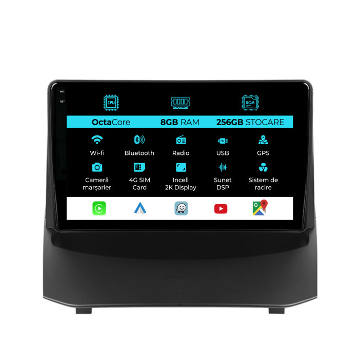 Navigatie Dedicata Ford Fiesta (2009-2017), 2K, 8Gb Ram, 256Gb Stocare, Carplay [1]