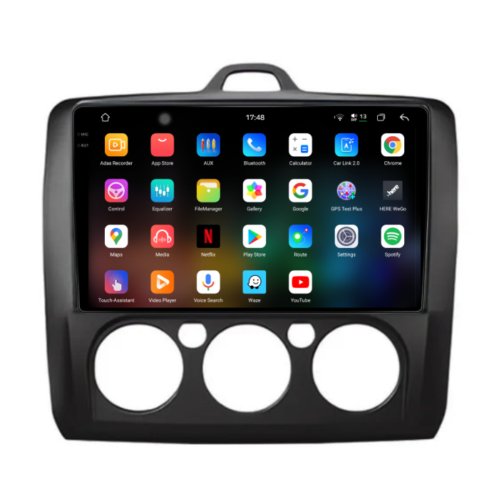 Navigatie Dedicata Ford Focus (2004-2012), 2K , 12Gb Ram, 256Gb Stocare, Carplay, Clima manuala [3]