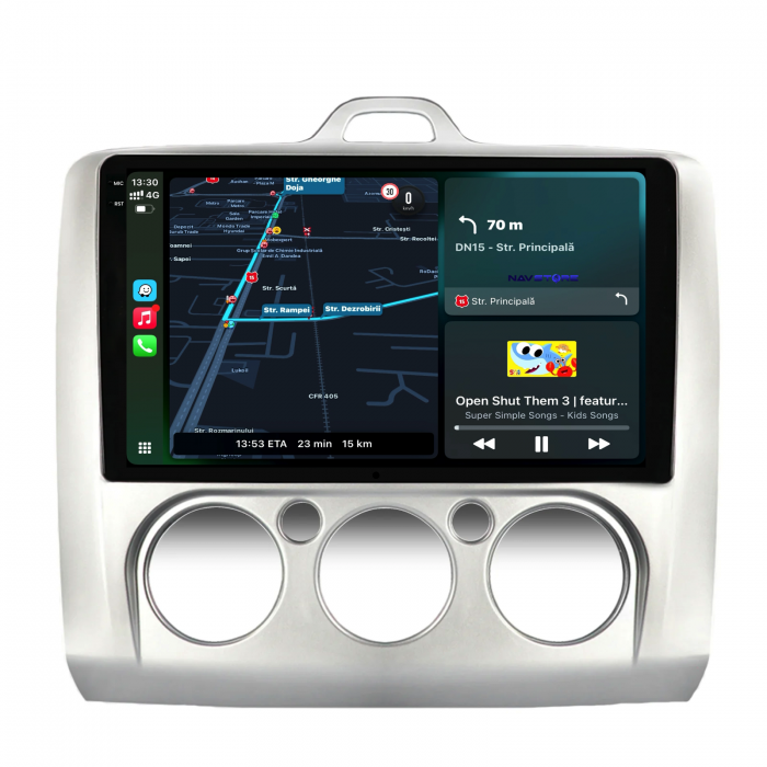 Navigatie Dedicata Ford Focus (2004-2012),QuadCore, 9Inch, 4Gb Ram, 64Gb Stocare, Carplay [2]