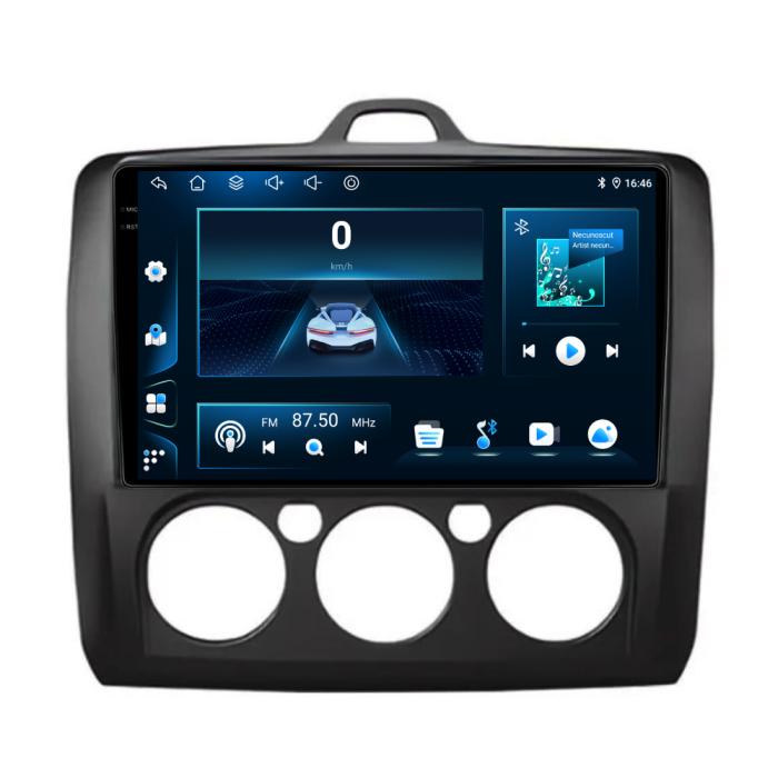 Navigatie Dedicata Ford Focus (2004-2012), 9Inch, 6Gb Ram, 128Gb Stocare, Carplay, Clima manuala [7]